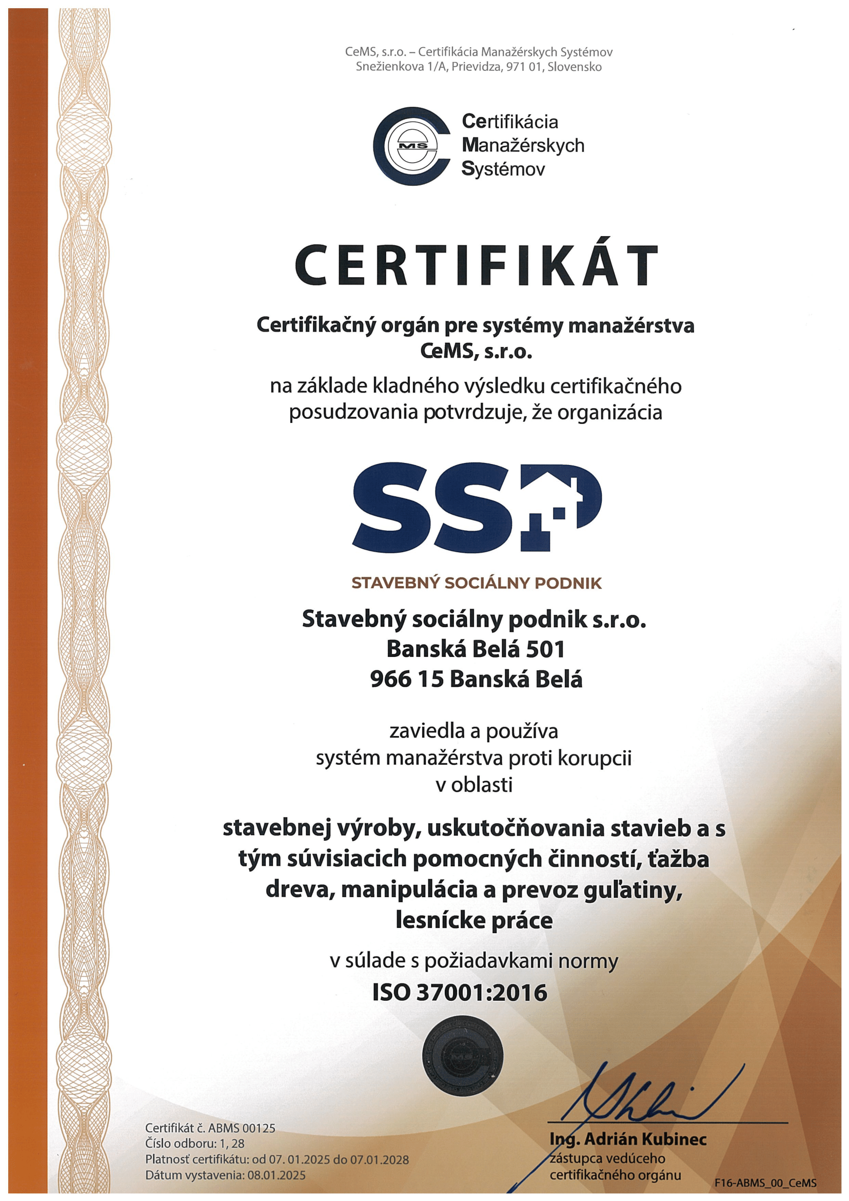 Dosiahnuté certifikáty 4